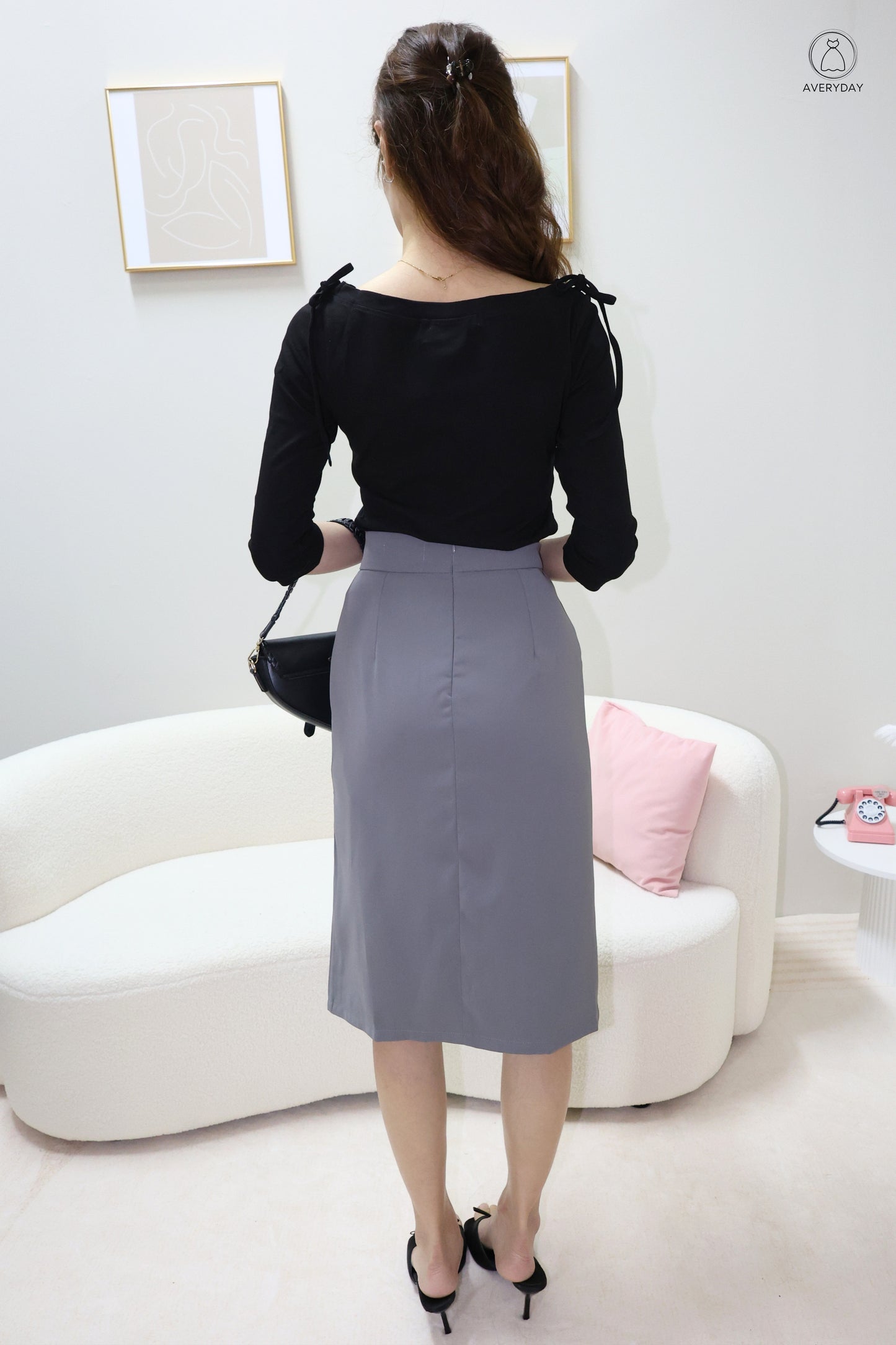 Jerlyn Ruched Pocket Skorts In Grey