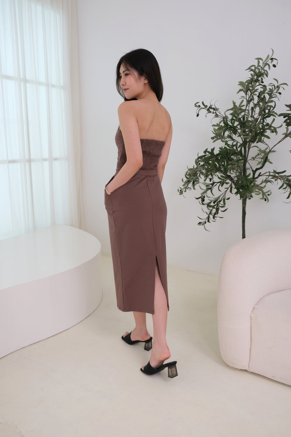 Lucia Bustier Top Co-Ords in Oak