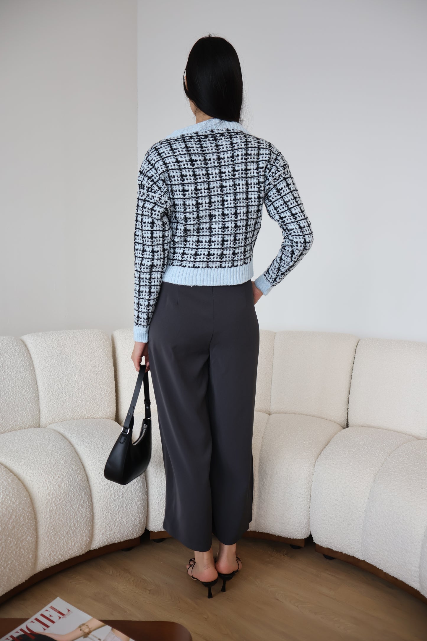 Lilian Knit Cardigan Set In Blue