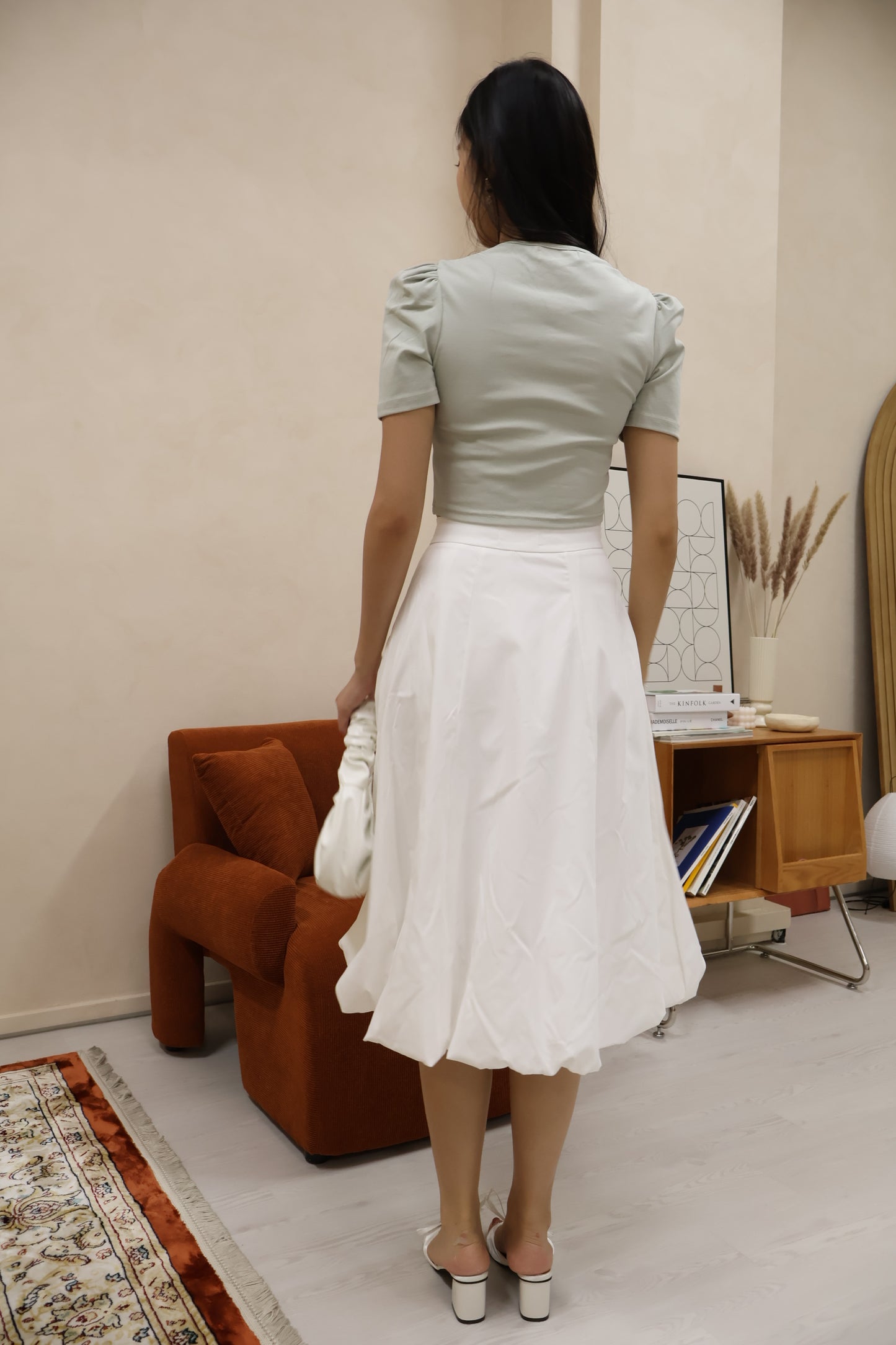 *New Shade* Sharlene Victorian Puff Sleeve Top In Mint