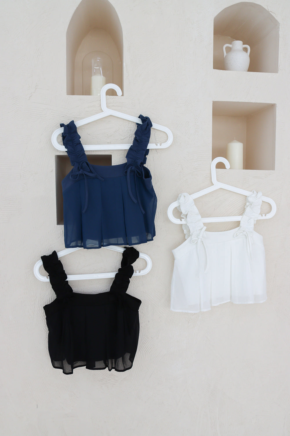 Sasha Ribbon Frills Top in White