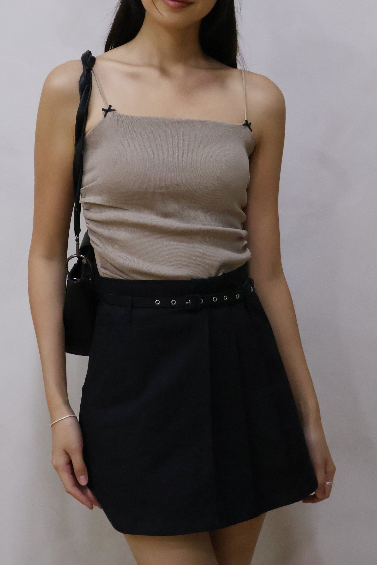 *Restocked* Skylar Pleated Belted Skorts In Black