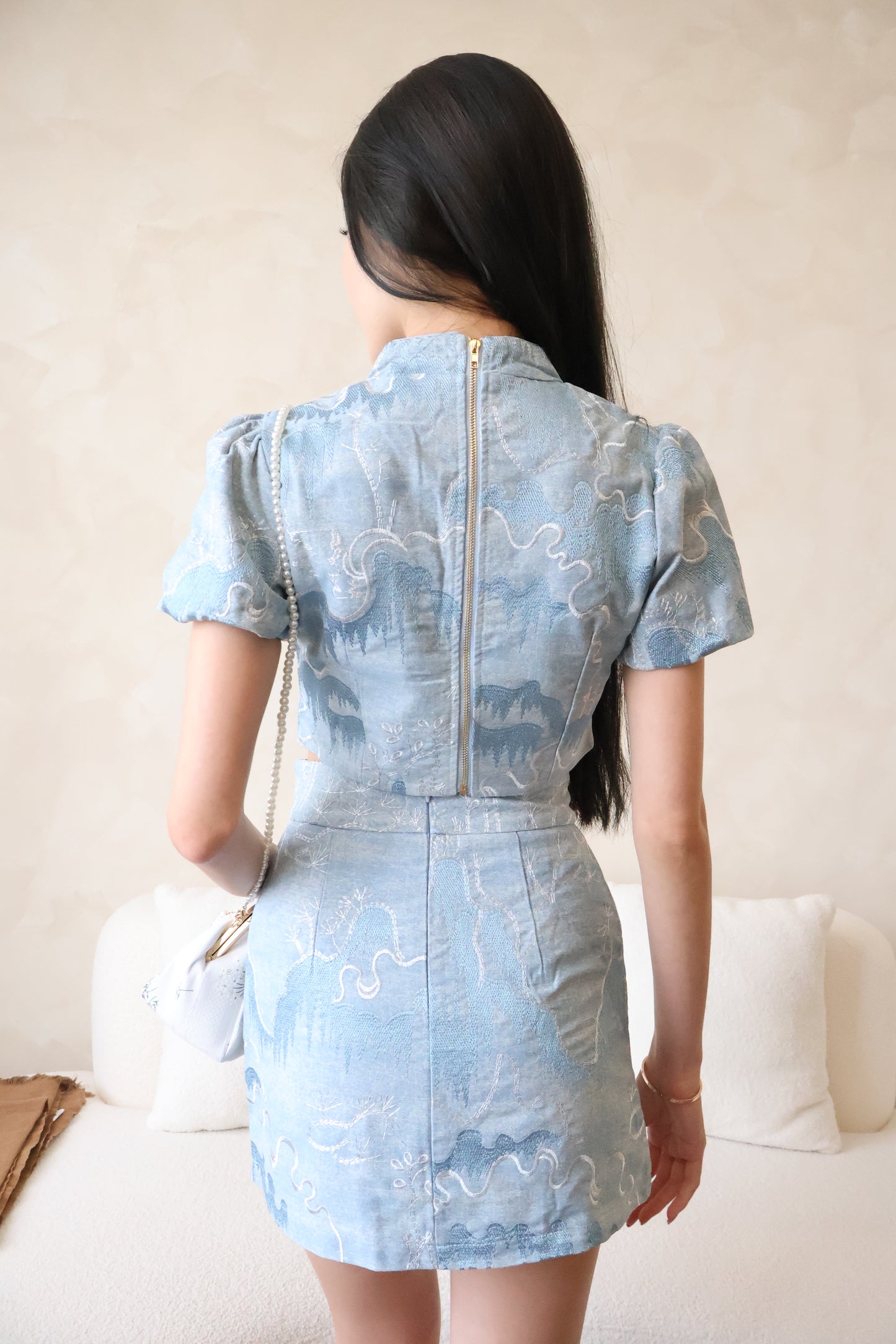 *CNY* *Premium* Ling Long Oriental Denim Co-Ords Set