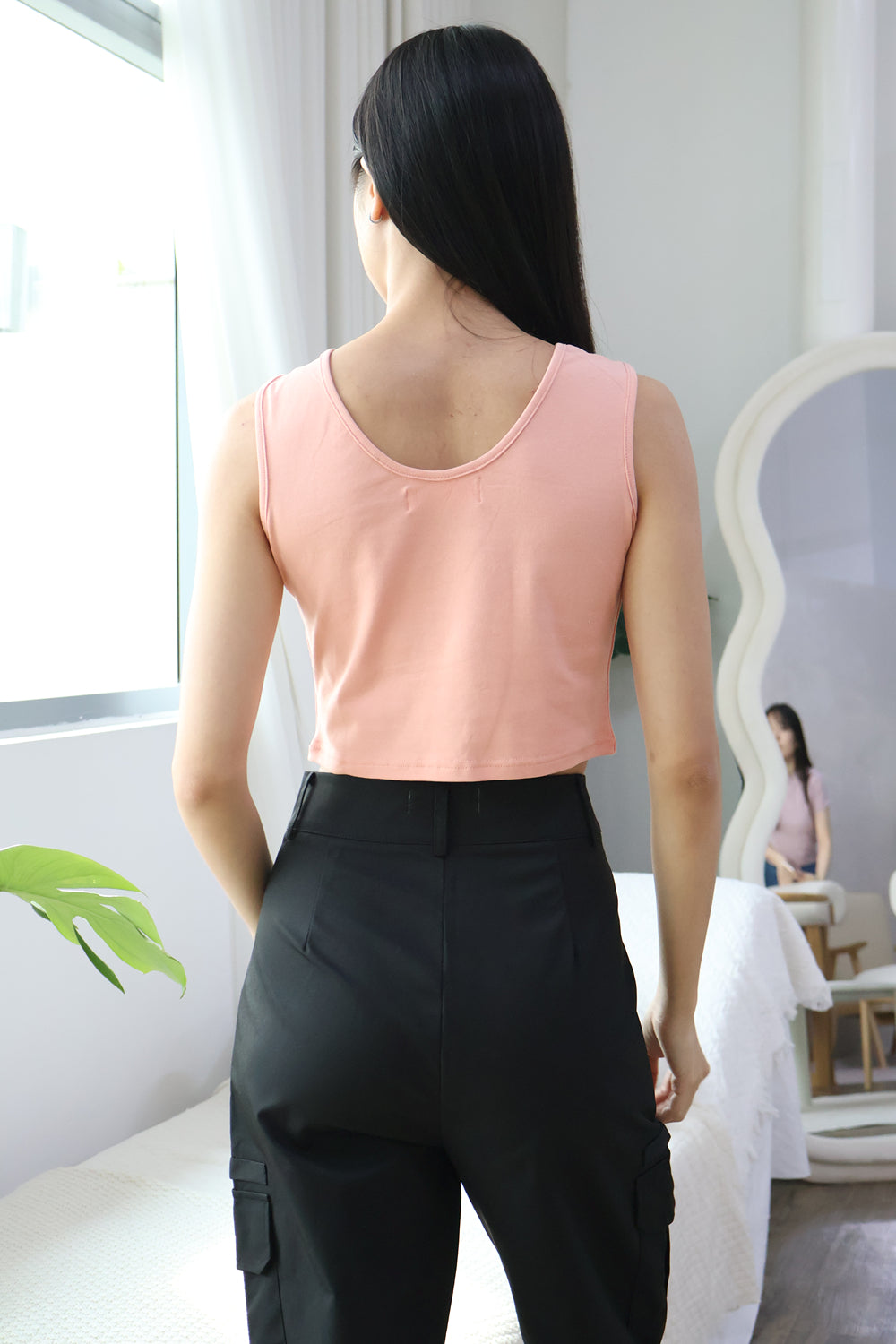 Ferlice Basic Crop Top in Blush
