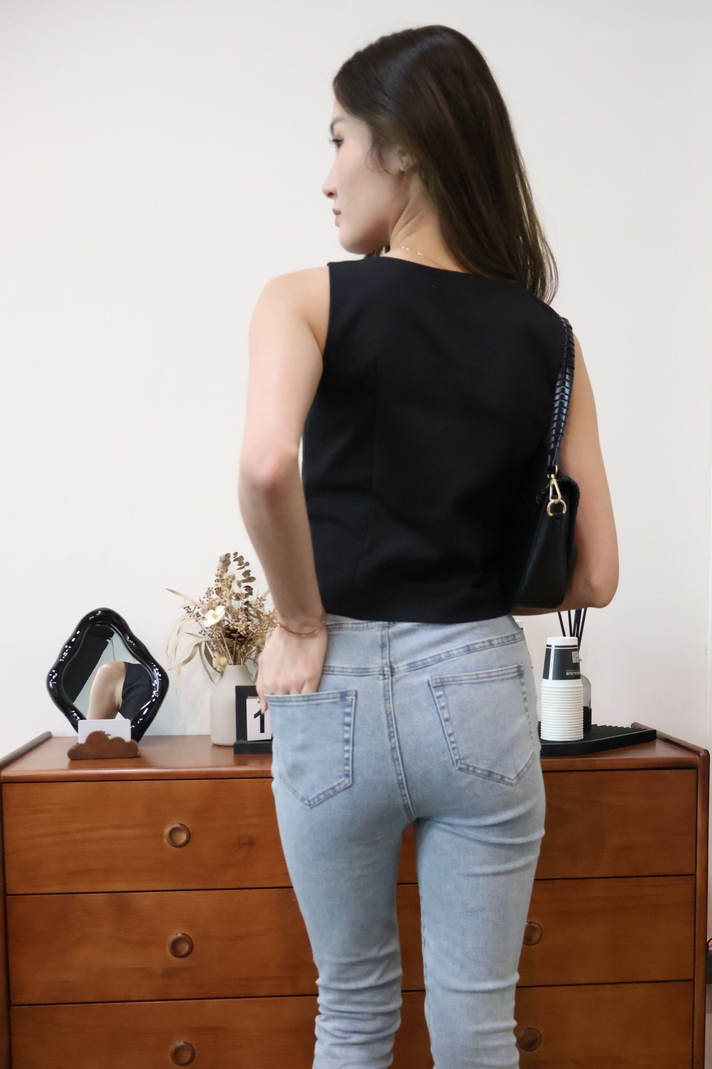 *Restocked* Amily Vest Top In Black