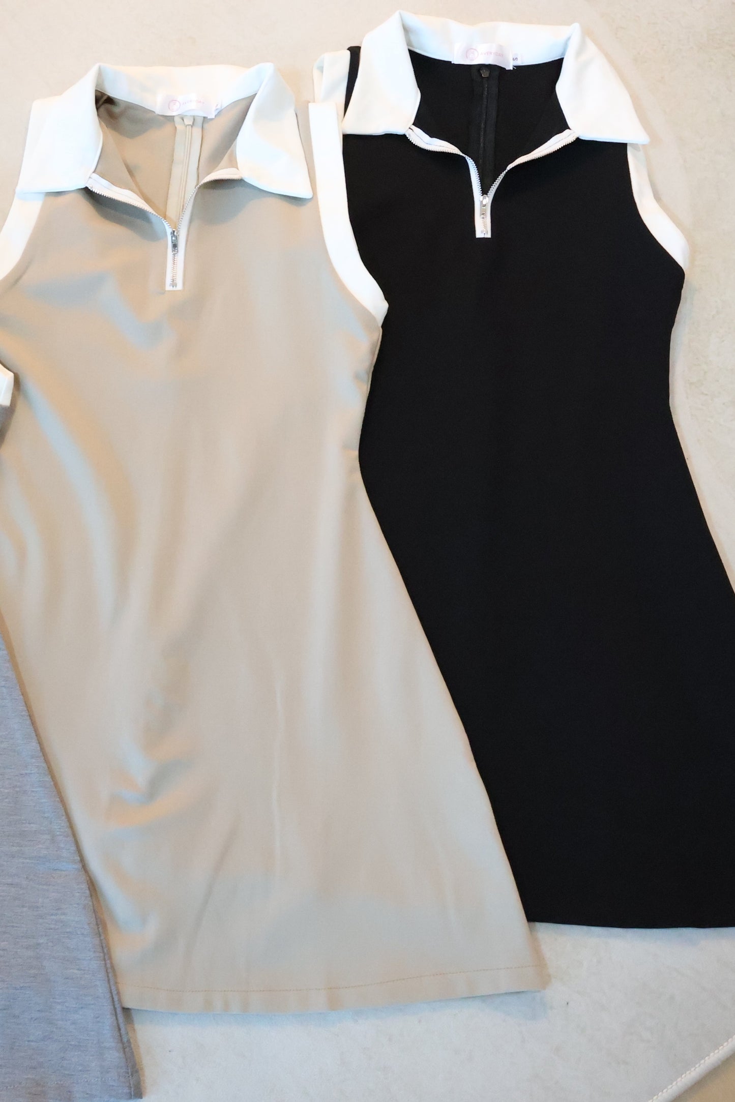 Ariana Halter Polo Dress In Black