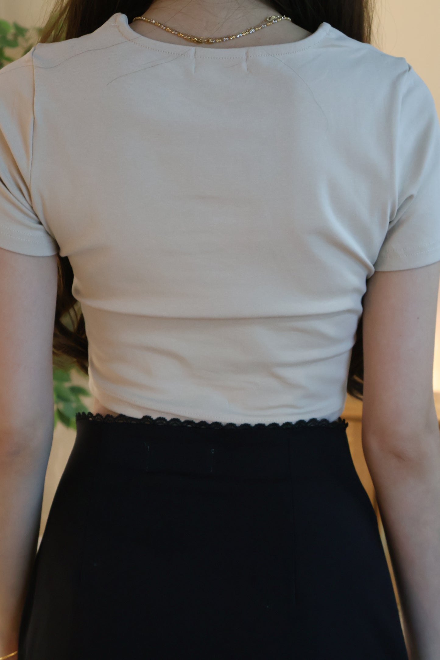 Elayn Lace Trim Skorts In Black