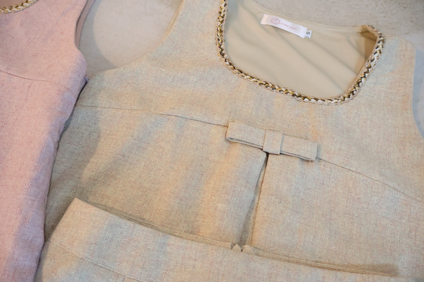 Mindy Bow Co-Ords Set In Oat