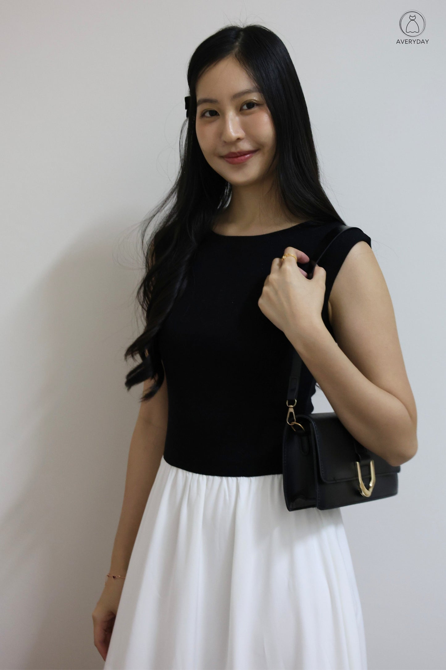 Linsey Glitter Soft Knit Bubble Hem Midi Dress In Classic Black