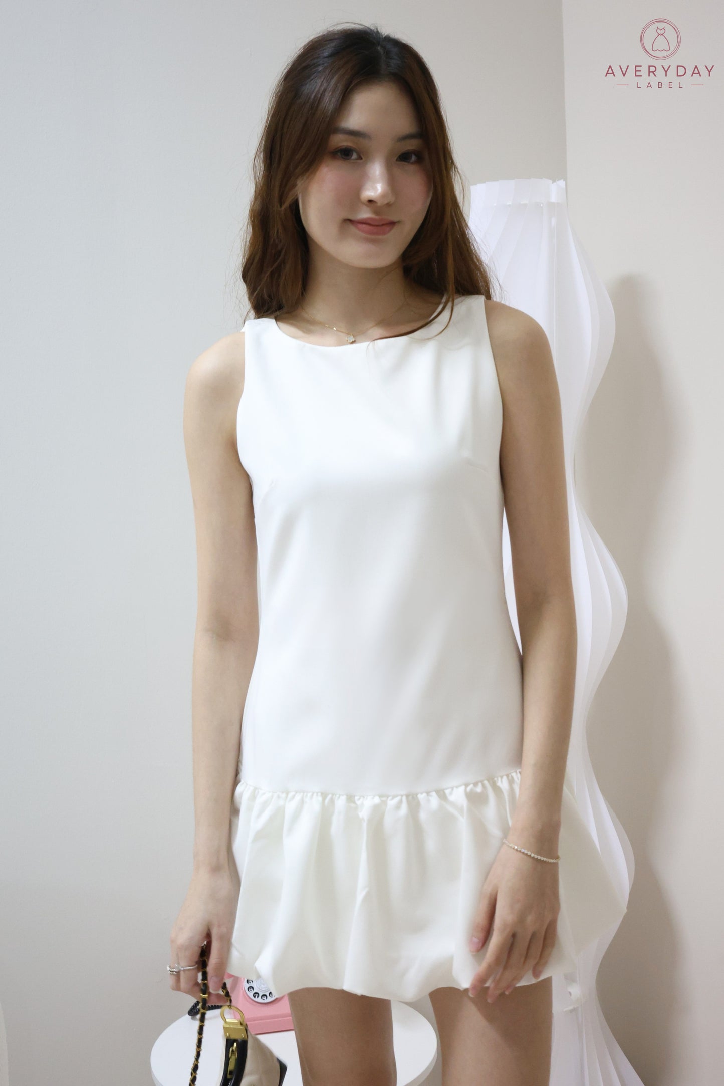 Mel Mermaid Hem Romper Dress In White