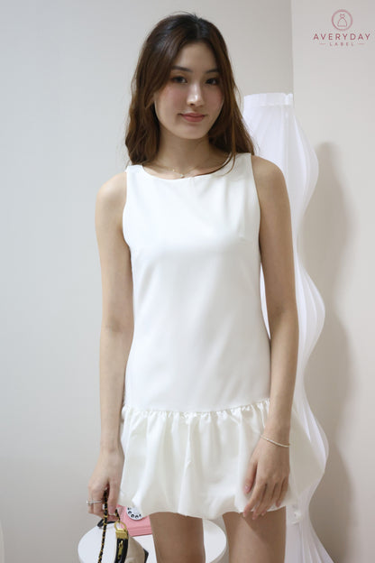 Mel Mermaid Hem Romper Dress In White