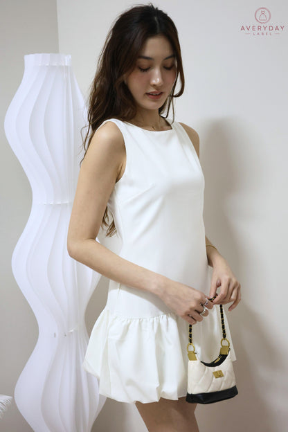 Mel Mermaid Hem Romper Dress In White
