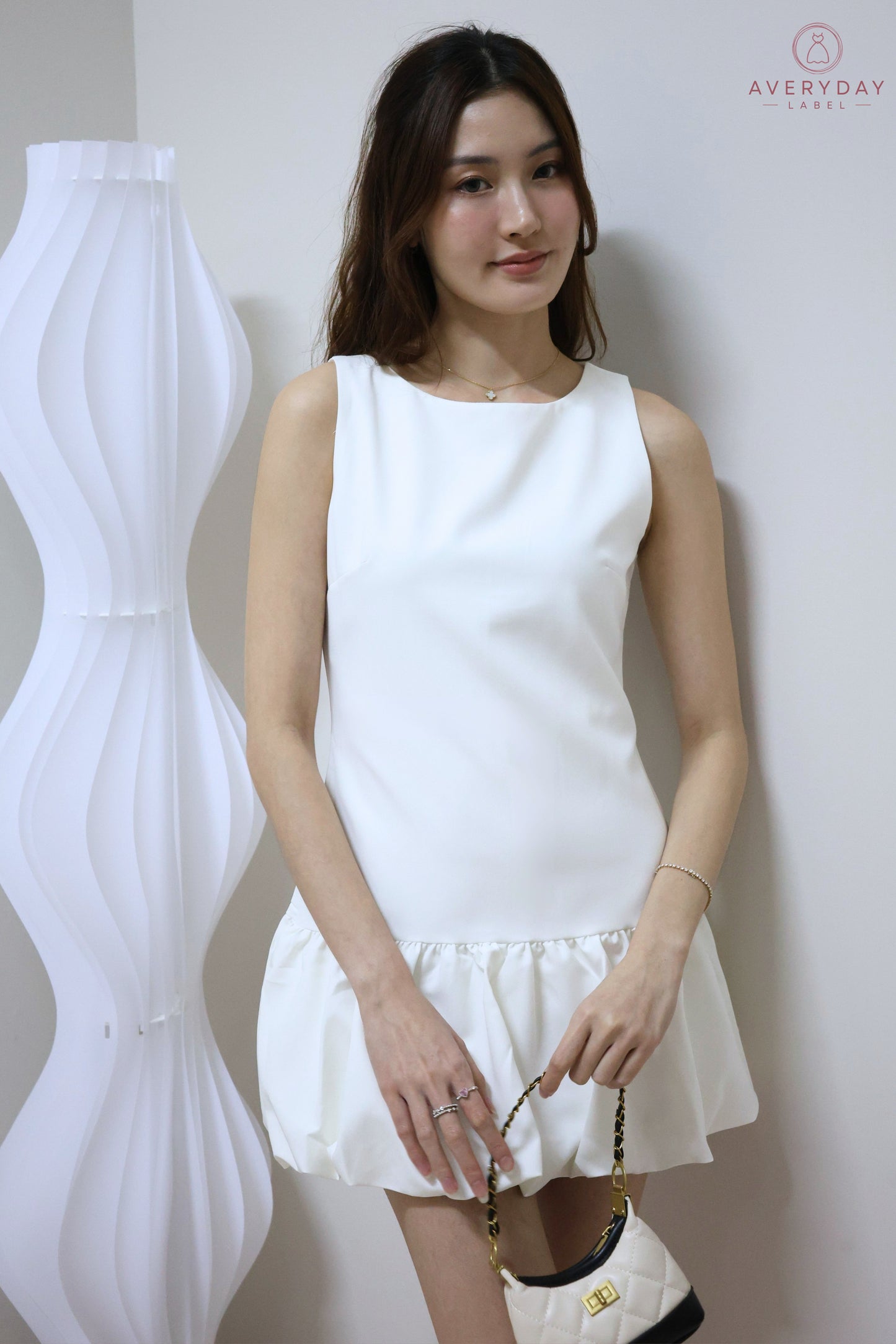 Mel Mermaid Hem Romper Dress In White
