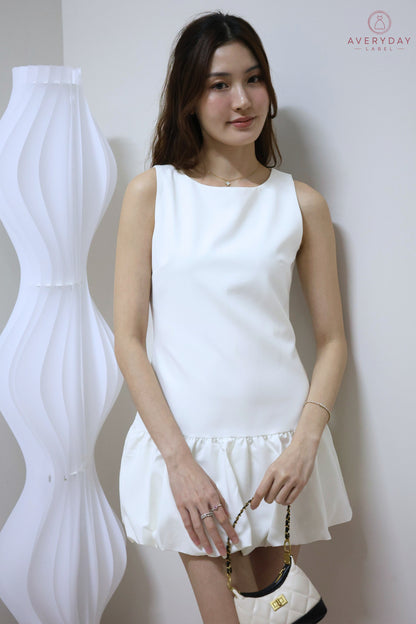 Mel Mermaid Hem Romper Dress In White