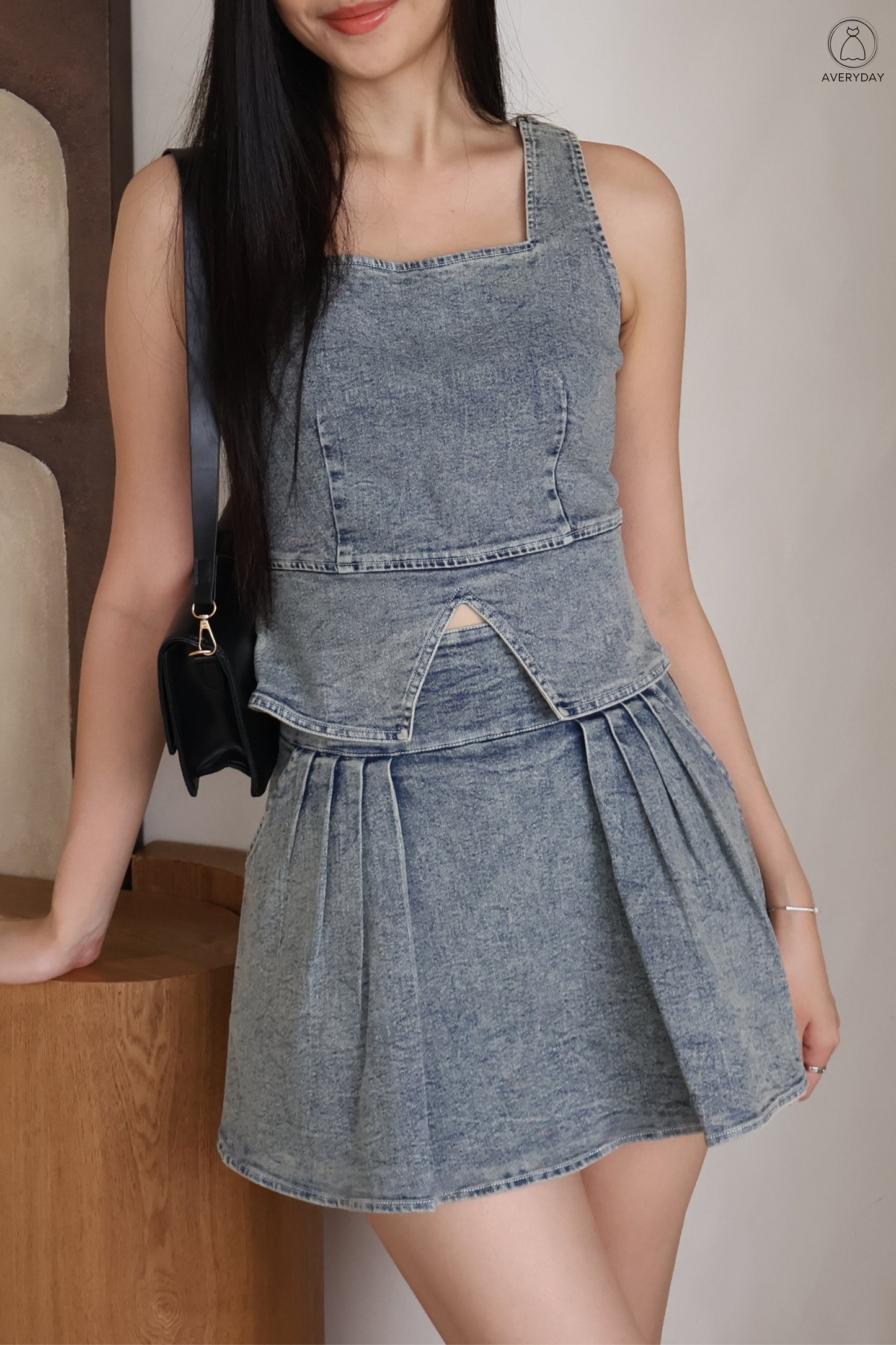 Shona Denim Co-Ord Set In Vintage Wash
