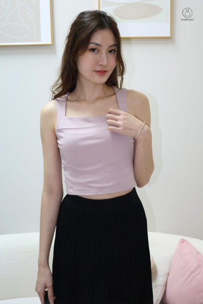 Elma Classic Square Neck Top in Lilac