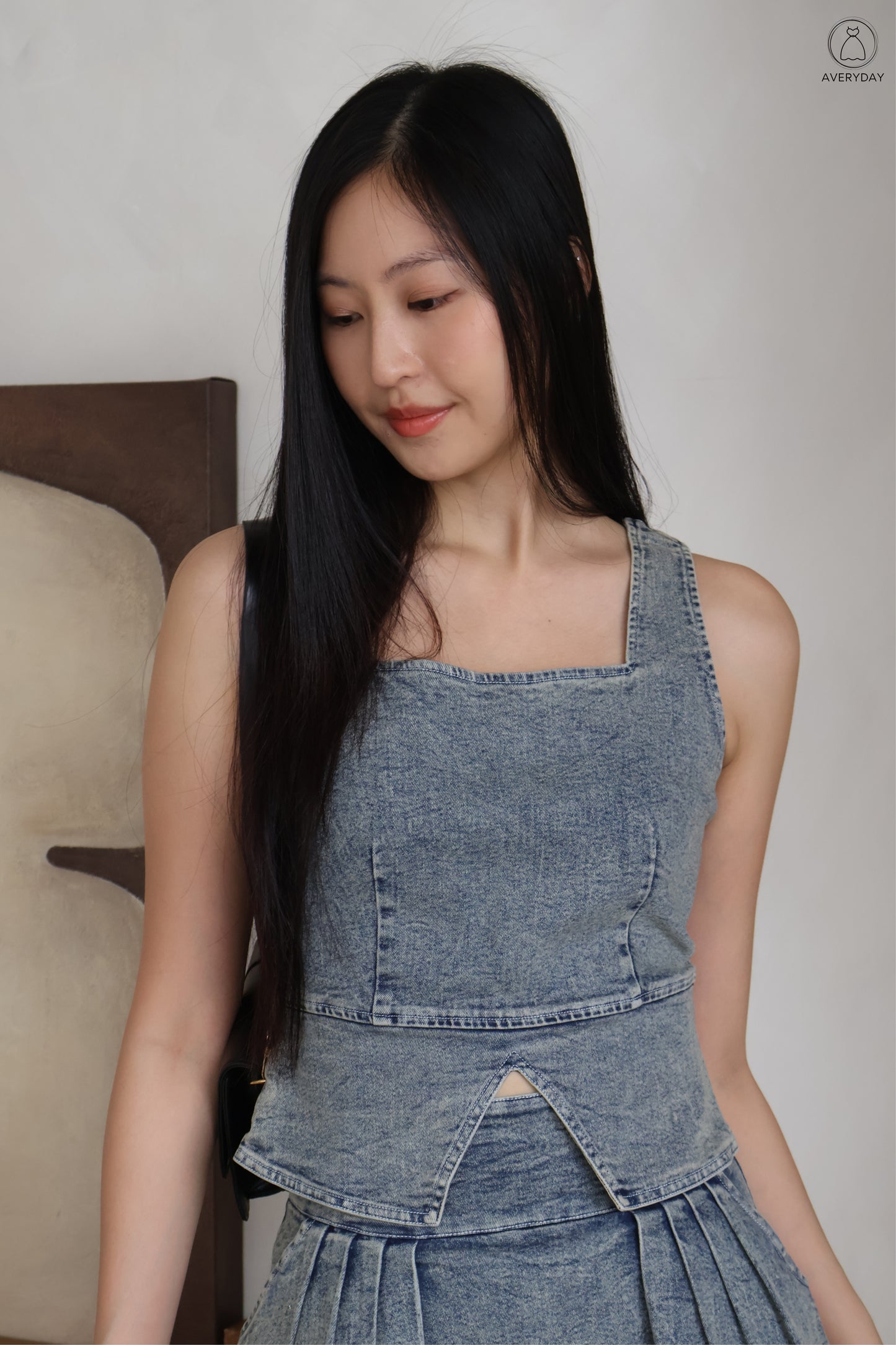 Shona Denim Co-Ord Set In Vintage Wash