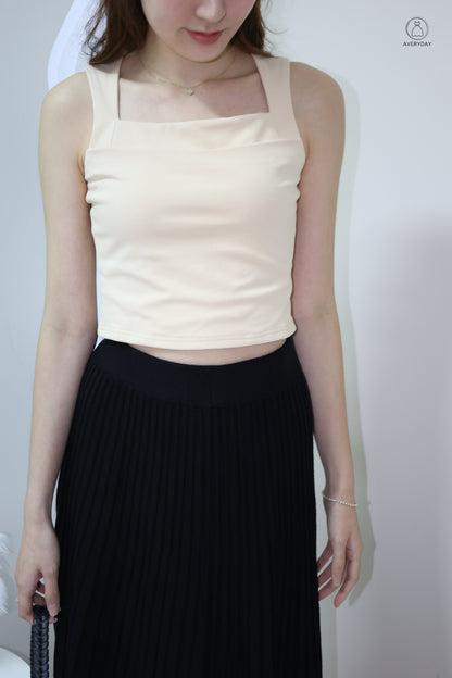Elma Classic Square Neck Top in Daffodil
