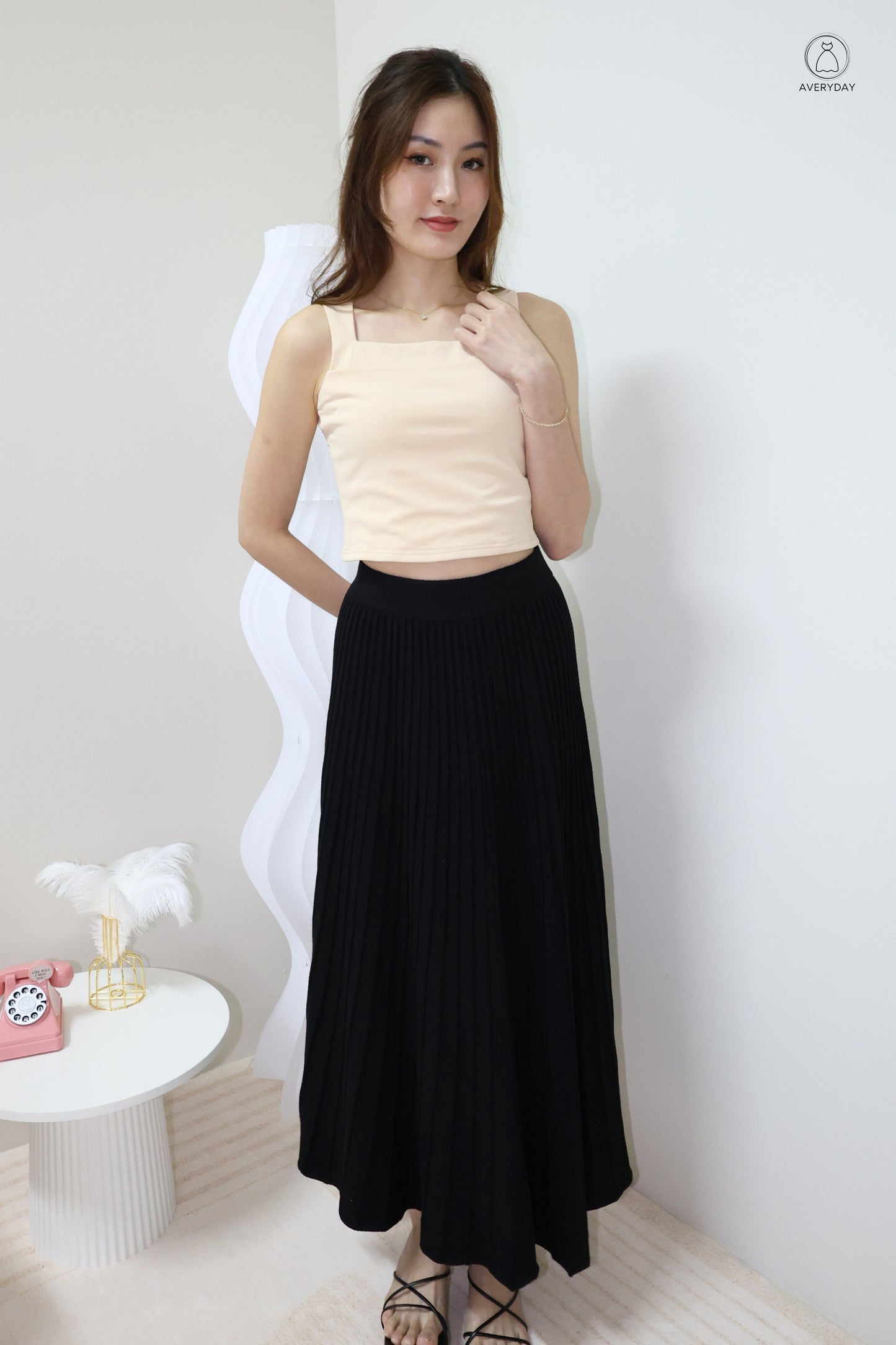 Elma Classic Square Neck Top in Daffodil