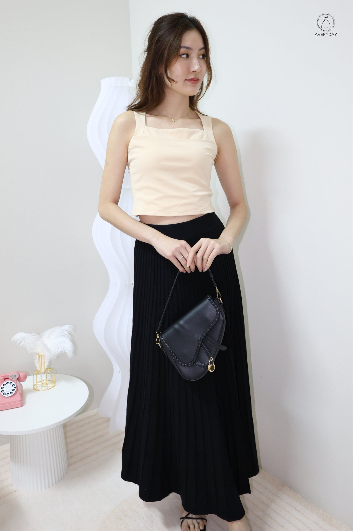 Elma Classic Square Neck Top in Daffodil