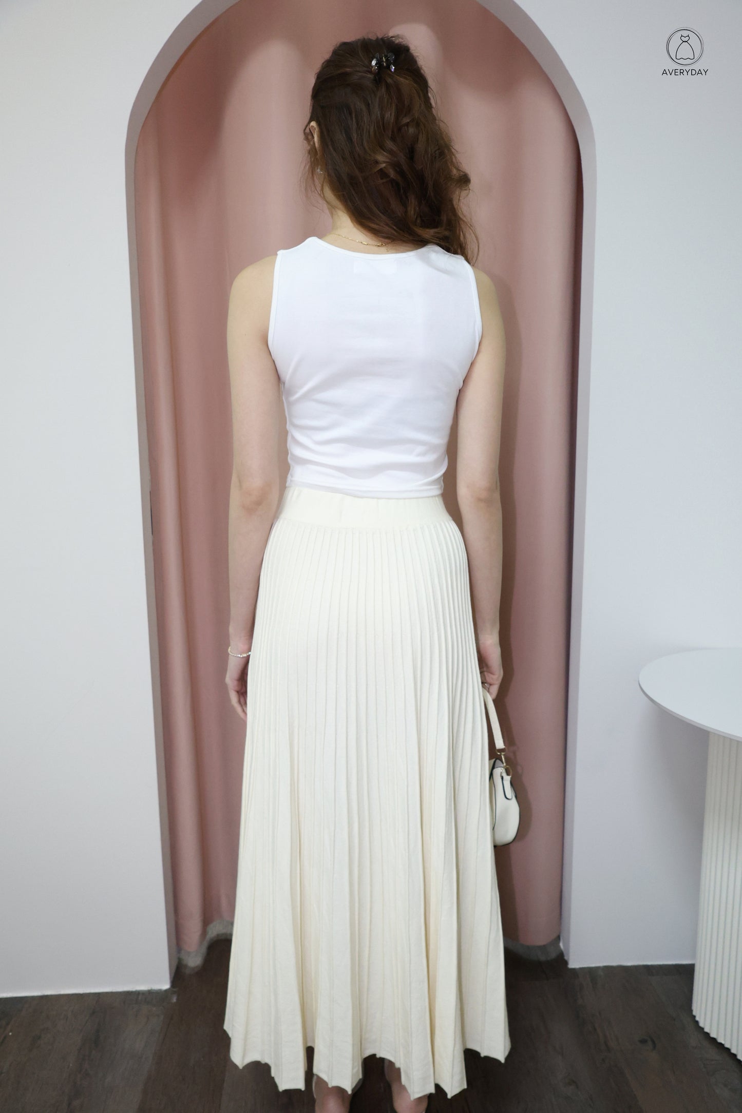 Elma Classic Square Neck Top in White