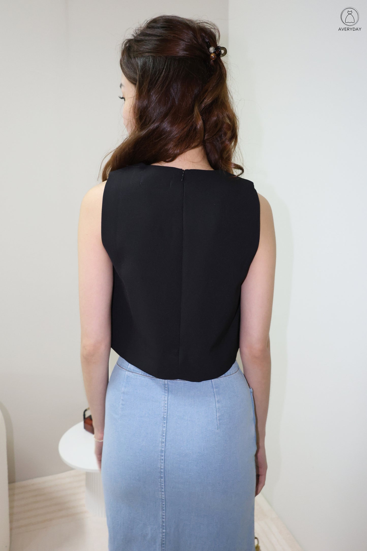 *Premium* Etta Beaded Petalfall Blouse In Black
