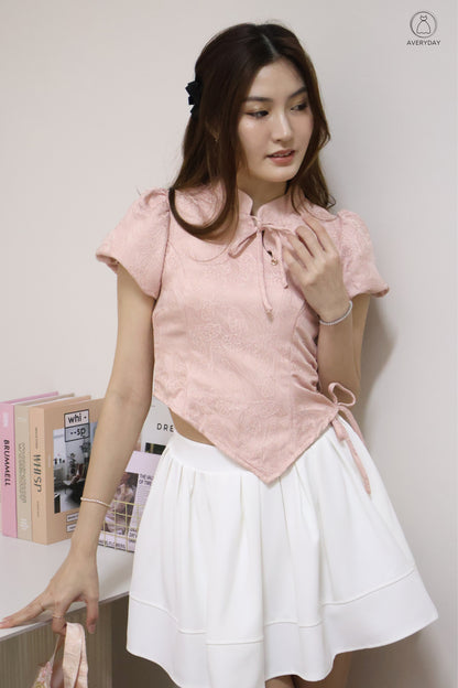 *CNY* 雪婉 (Xuě Wǎn) Gentle  Glow Textured Co Ord Set In White