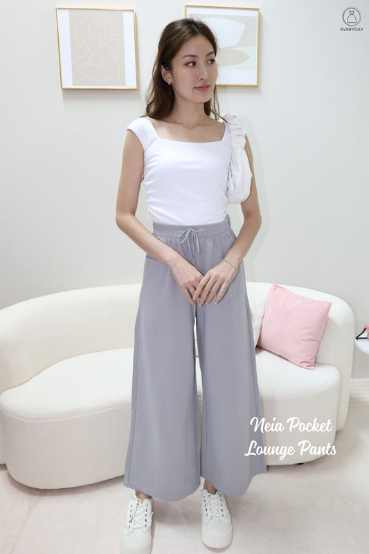 Neia Pocket Lounge Pants In Lilac Grey