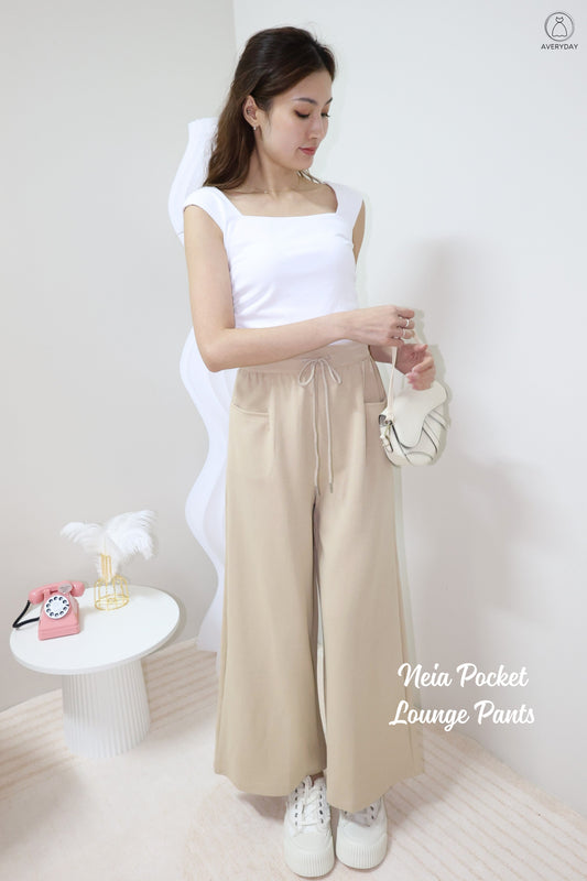 Neia Pocket Lounge Pants In Caramel Khaki