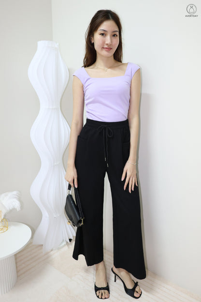 Neia Pocket Lounge Pants In Classic Black