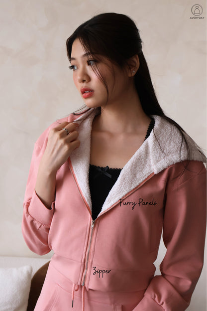 Janelle Cozy Lounge Co-ords Set In Coral