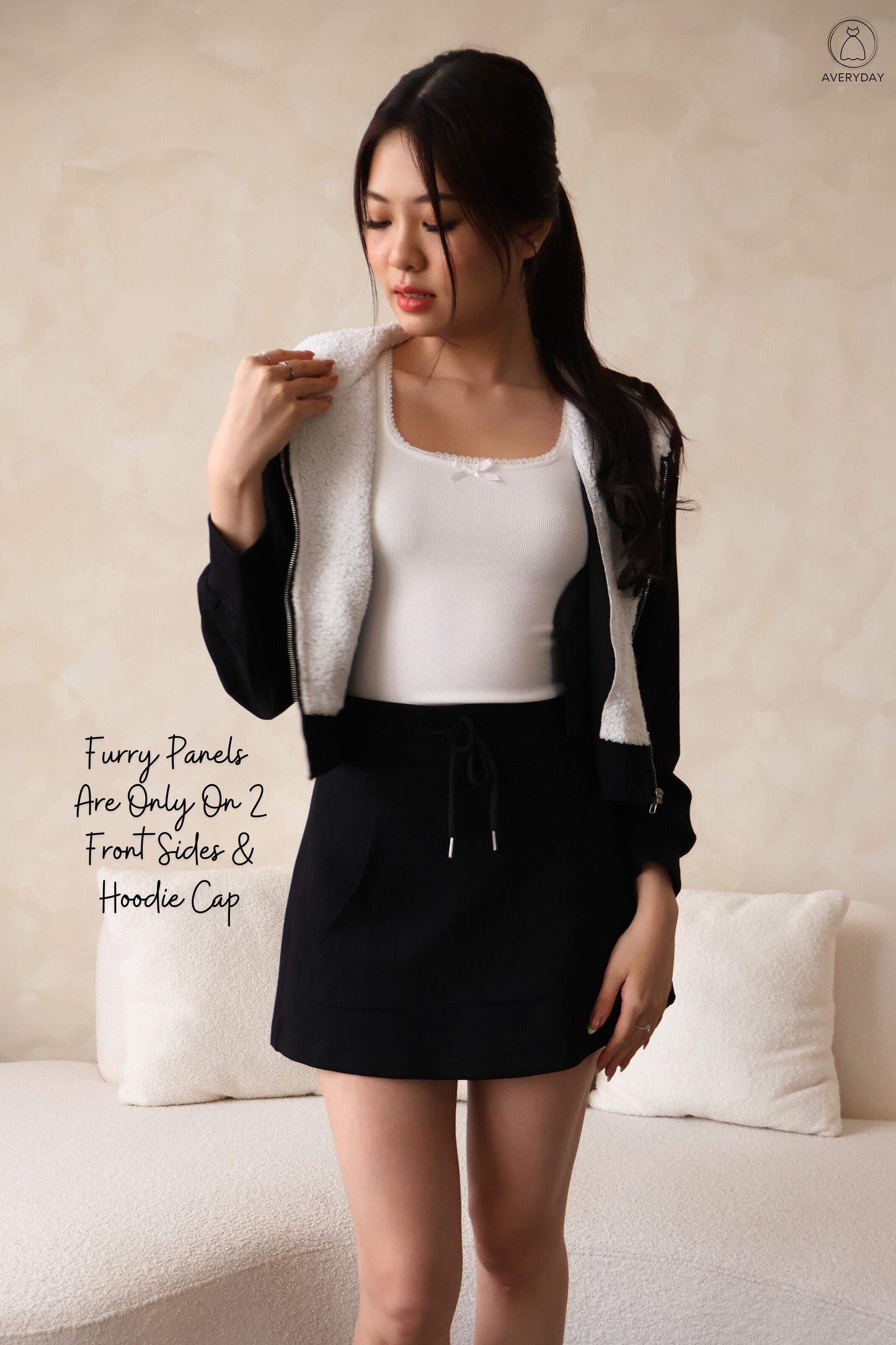 Janelle Cozy Lounge Co-ords Set In Black