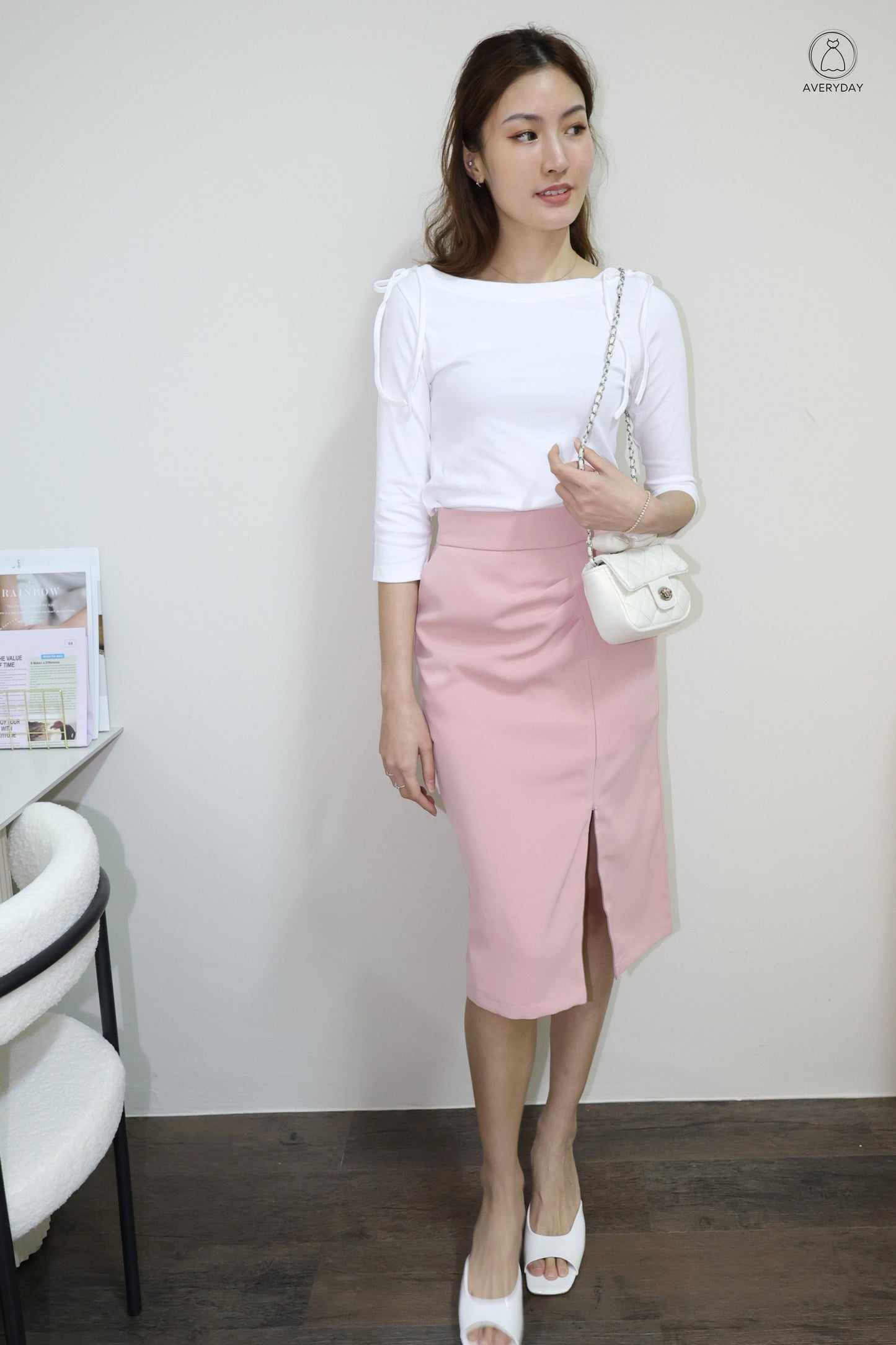 Jerlyn Ruched Pocket Skorts In Pink