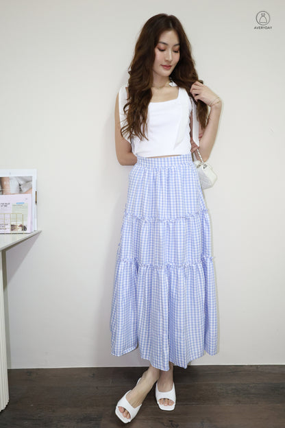 Ammie Self-Tie Mesh Ribbon Top In White