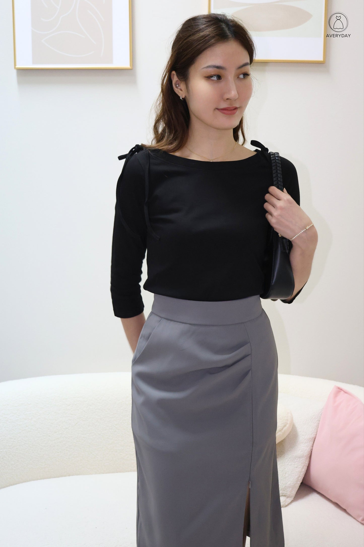 Jerlyn Ruched Pocket Skorts In Grey