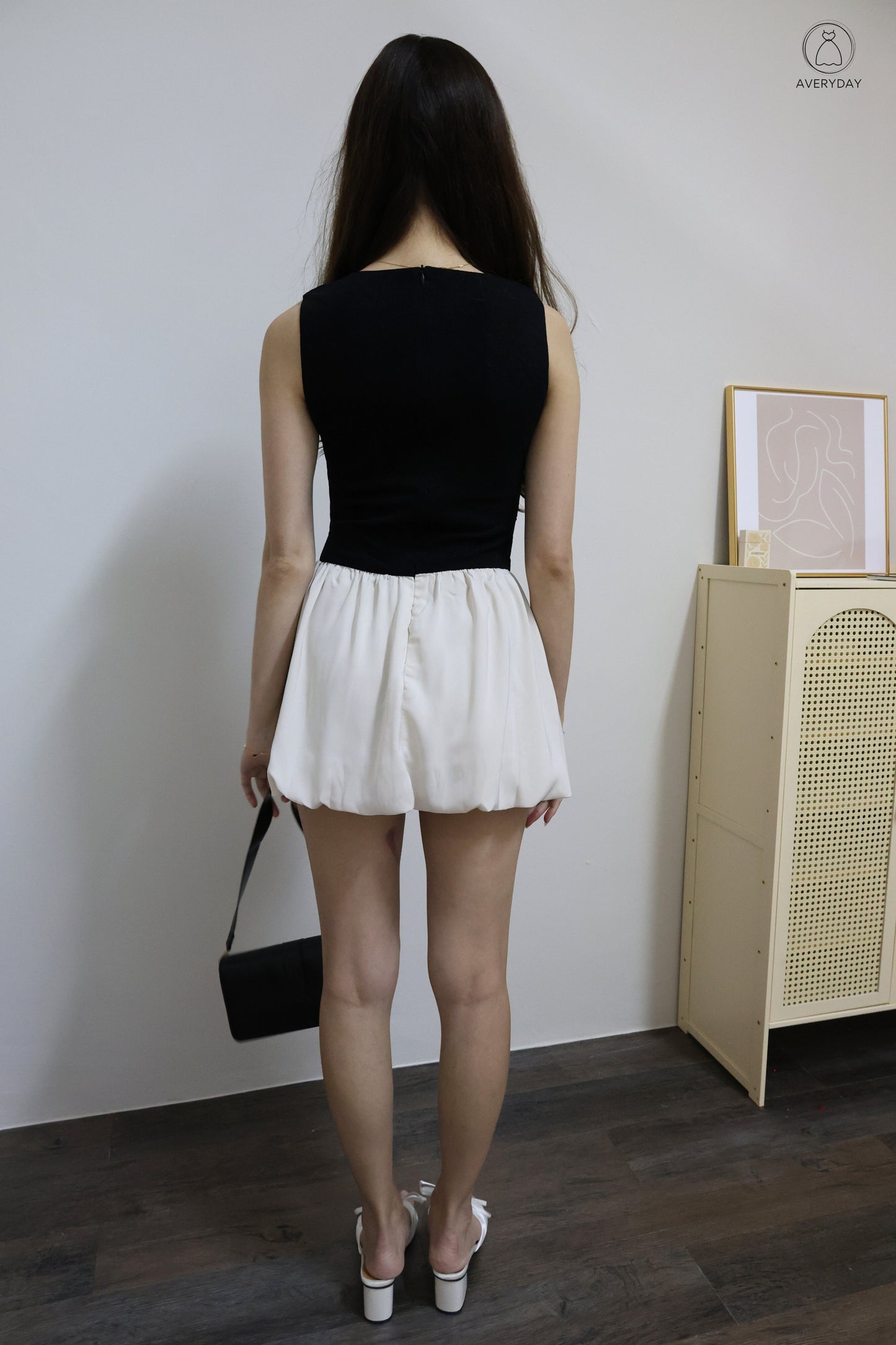 Linsey Glitter Soft Knit Bubble Hem Romper Dress In Champagne