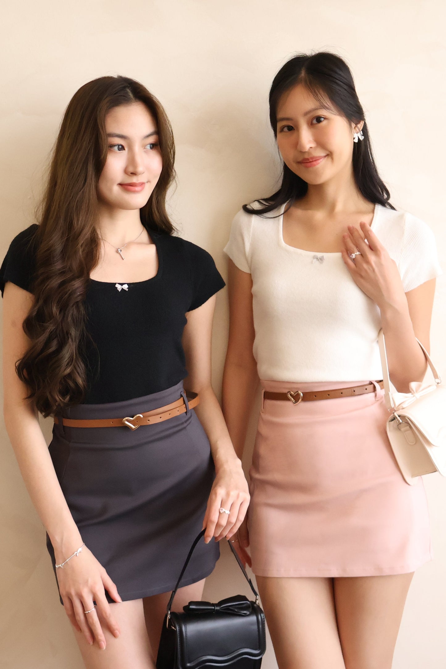 Samantha Ribbon Soft Knit Top In White