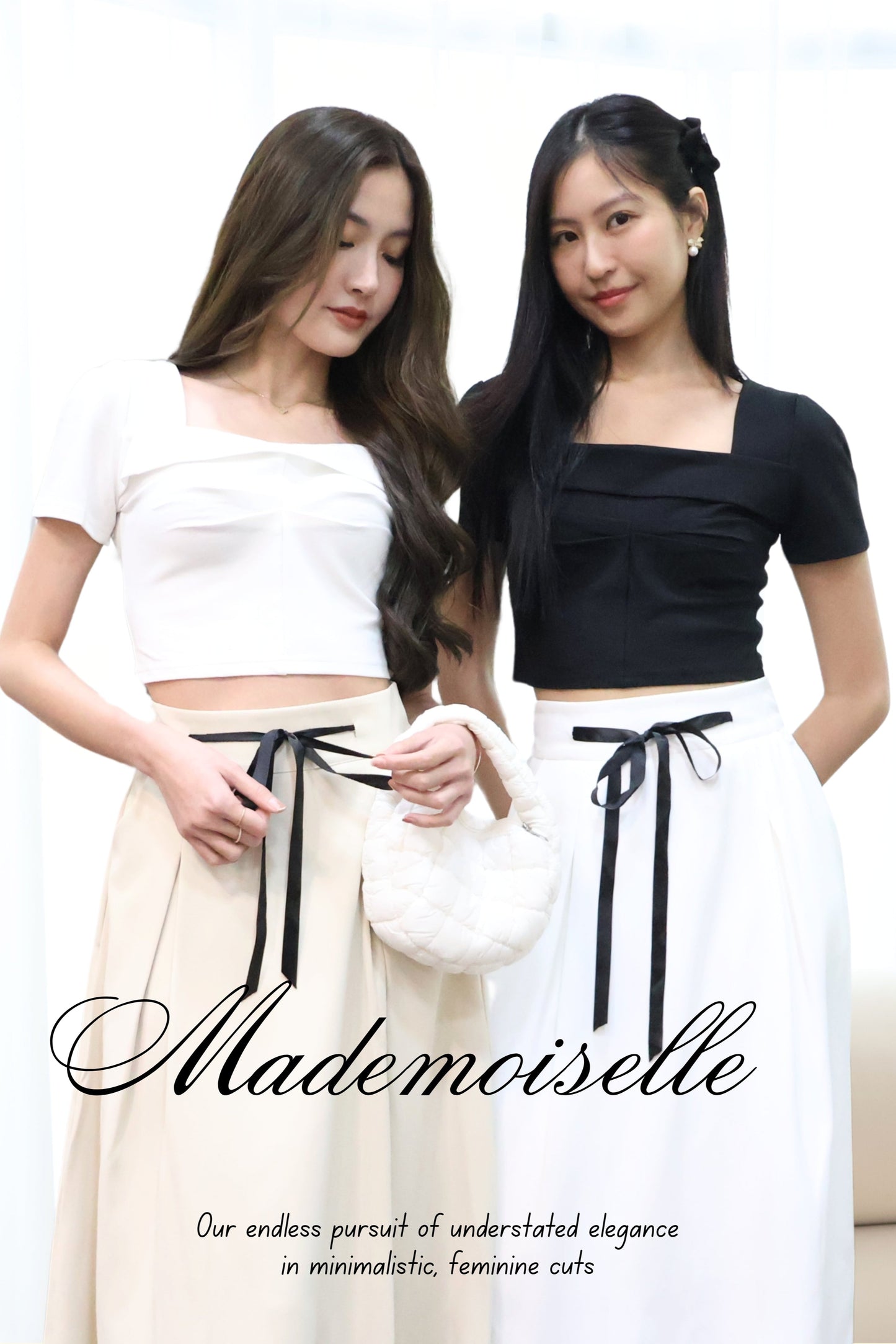 Leila Ruched Square Neck Top In Black