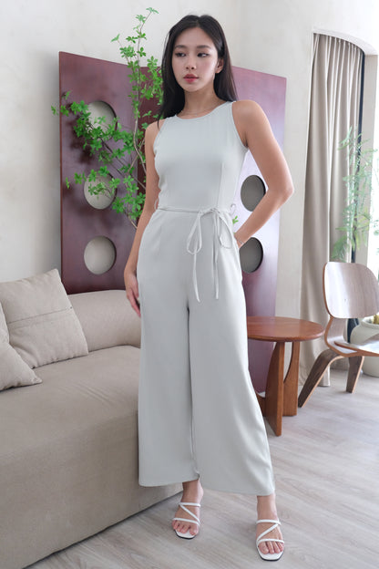 Isabella Sleeveless Tank Jumpsuit in Mint