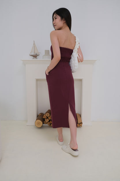 Lucia Bustier Top Co-Ords in Scarlett