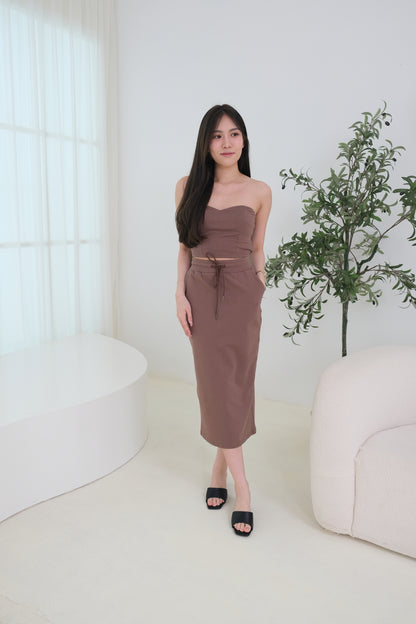Lucia Bustier Top Co-Ords in Oak