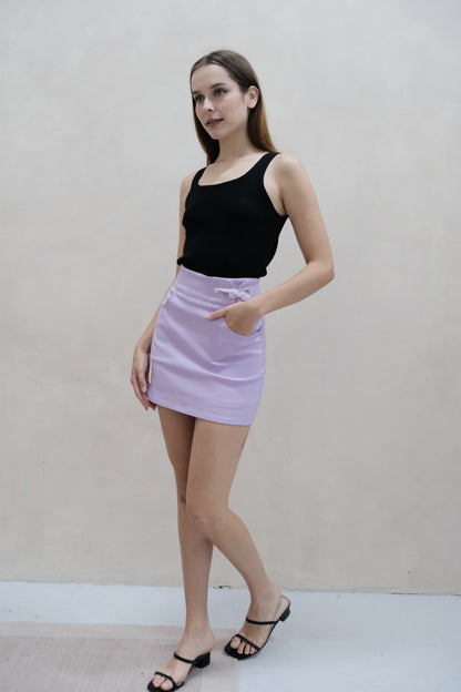 Freyda Ribbon Lace Skorts in Lilac