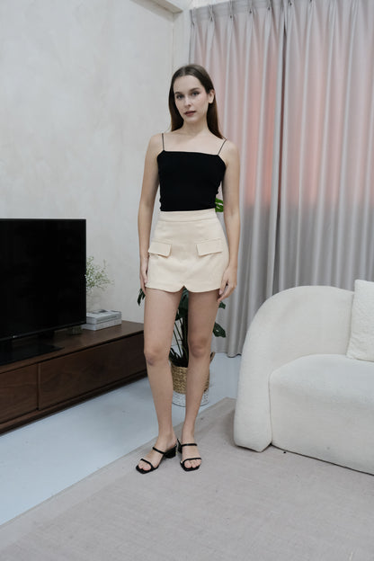 Mila Basic Knit Camisole Top in Black