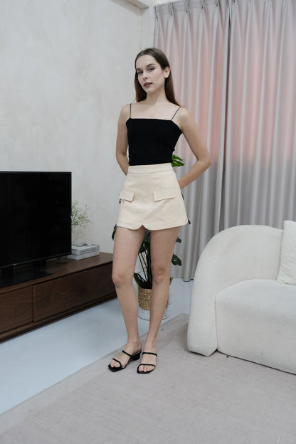 Cally A-line Skorts in Cream