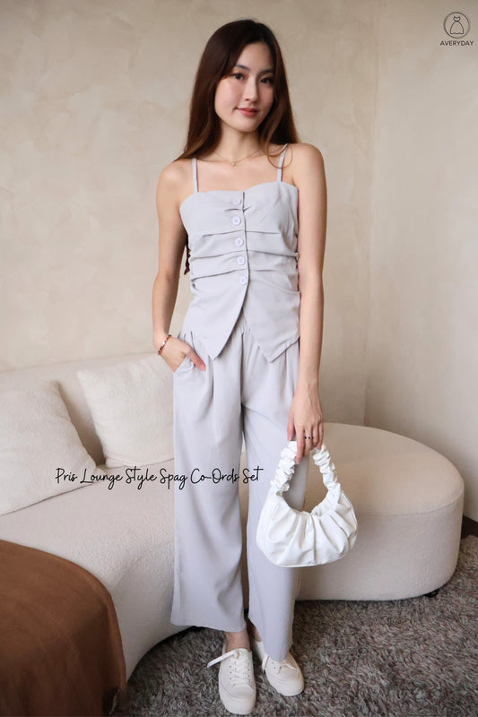 Pris Lounge Style Spag Co-Ords Set In Mint