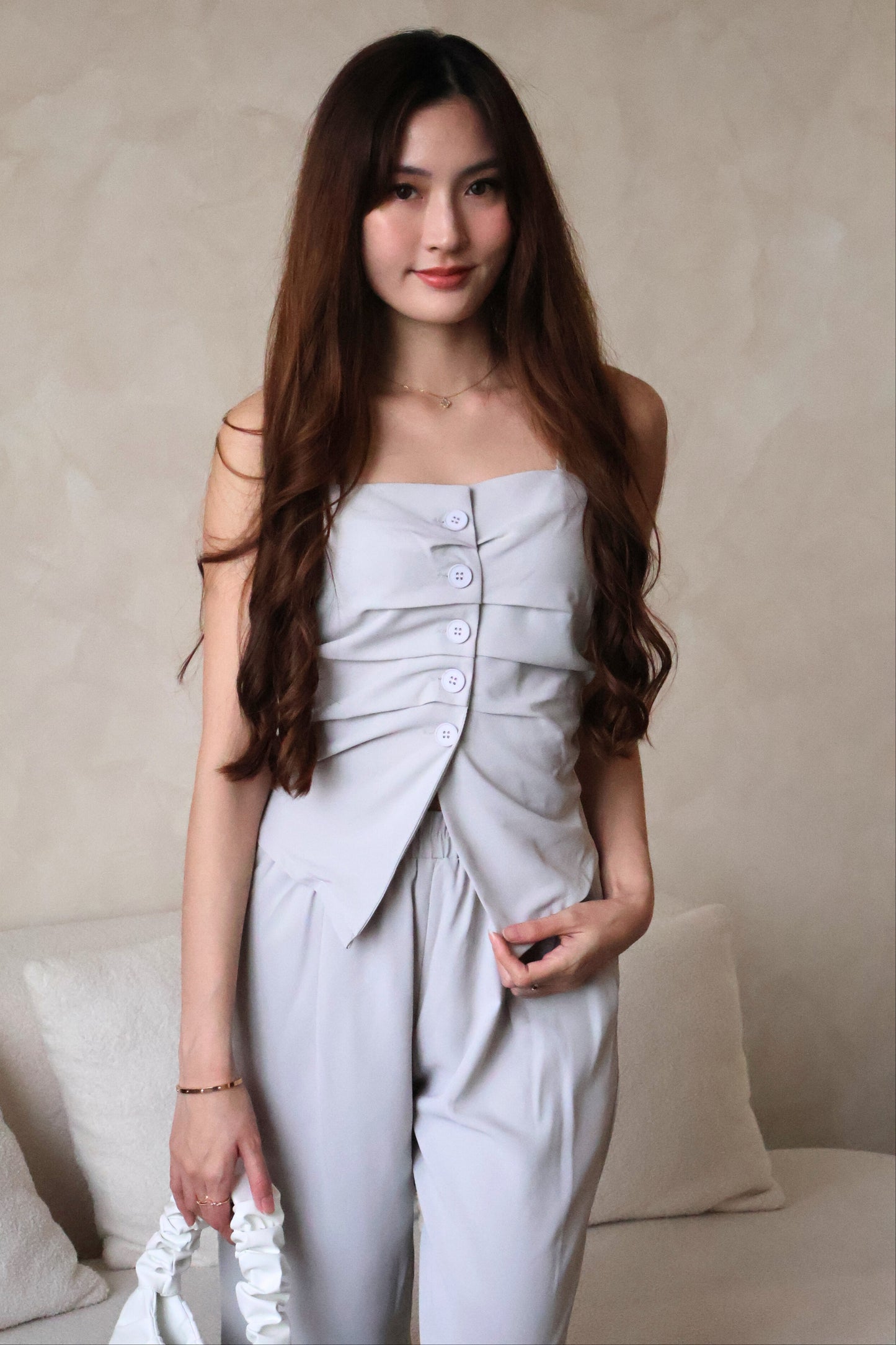 Pris Lounge Style Spag Co-Ords Set In Mint