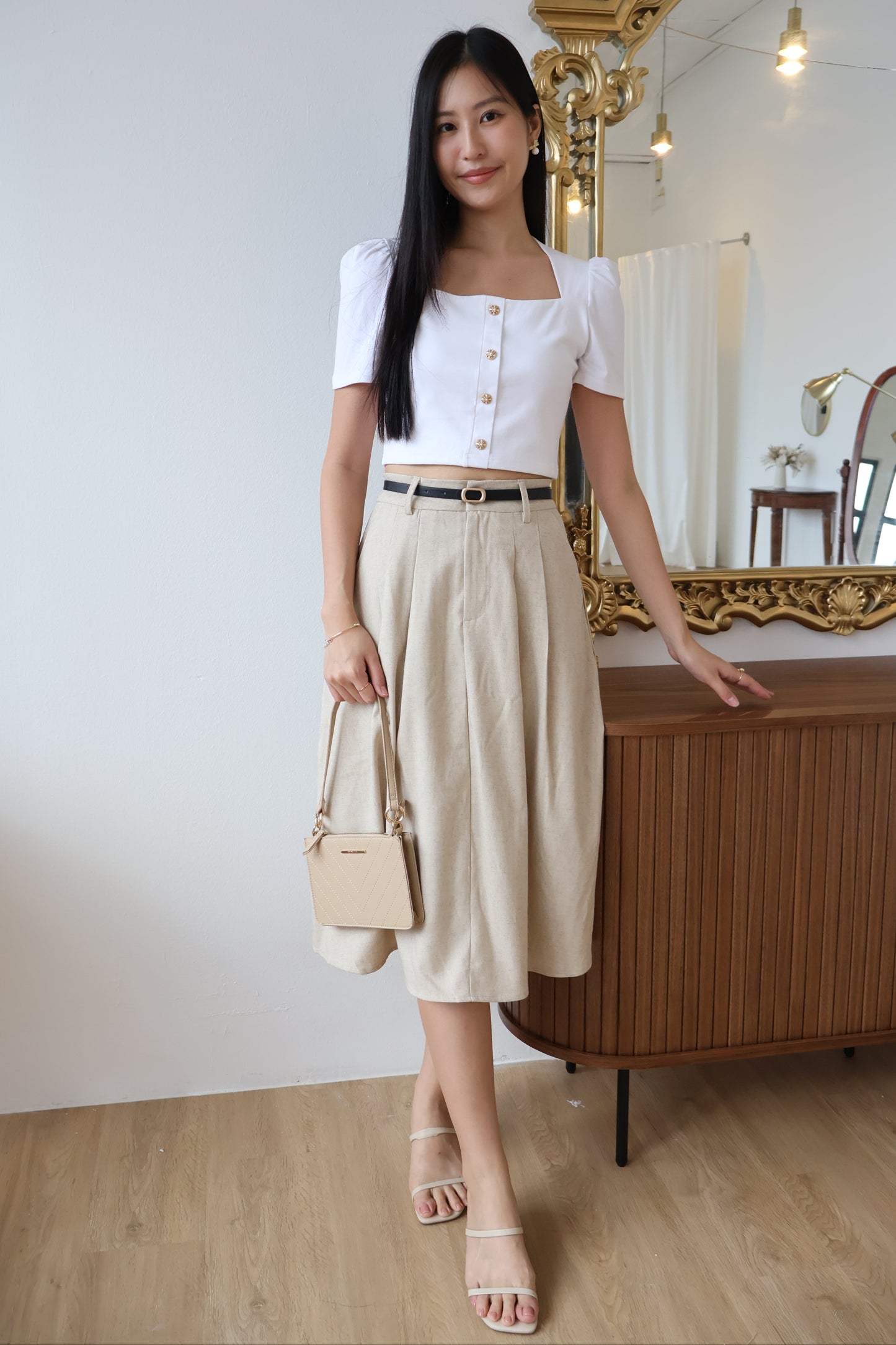 *Restocked* Sharlene Victorian Puff Sleeve Top In White