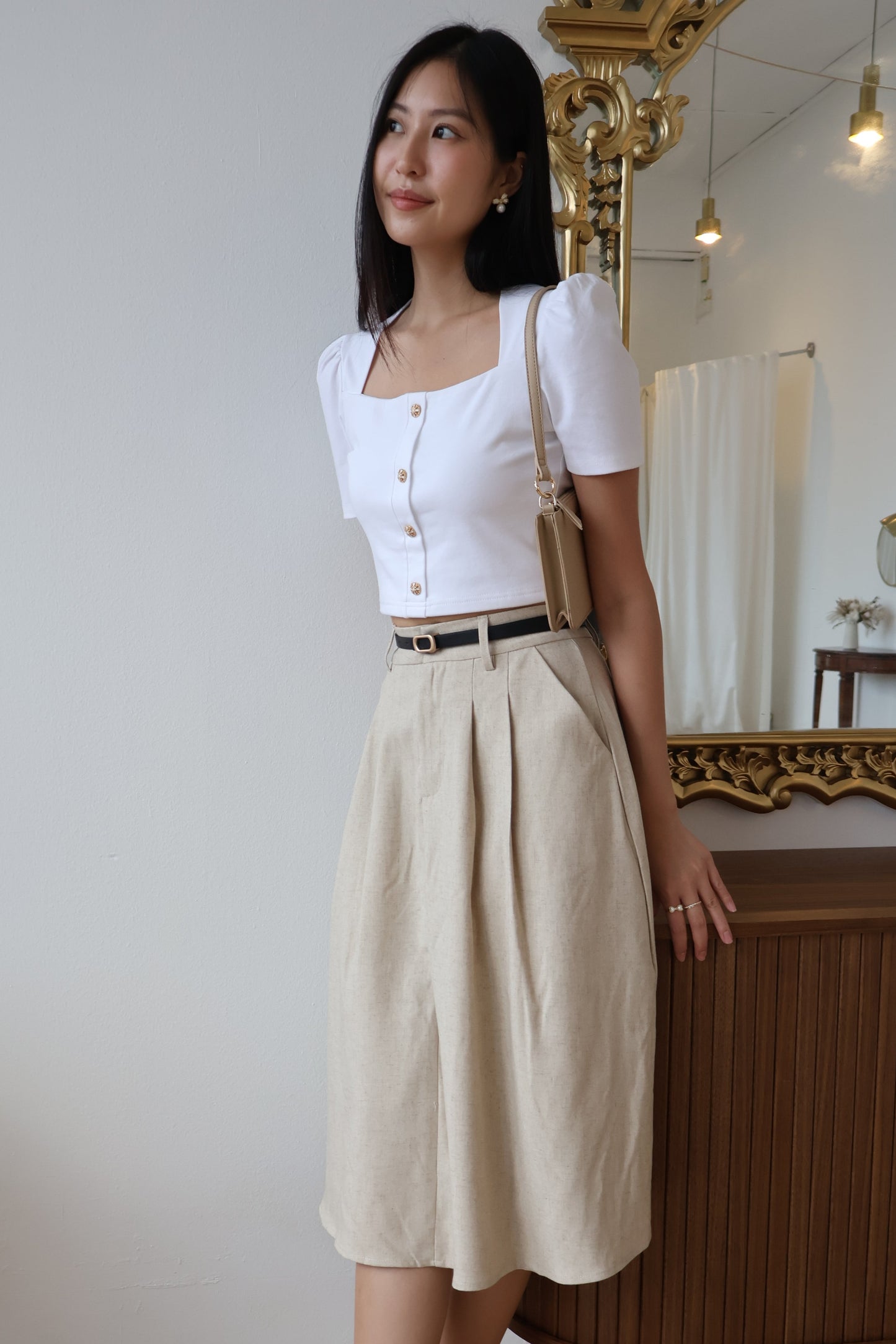 *Restocked* Sharlene Victorian Puff Sleeve Top In White