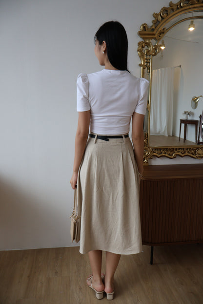 *Restocked* Sharlene Victorian Puff Sleeve Top In White