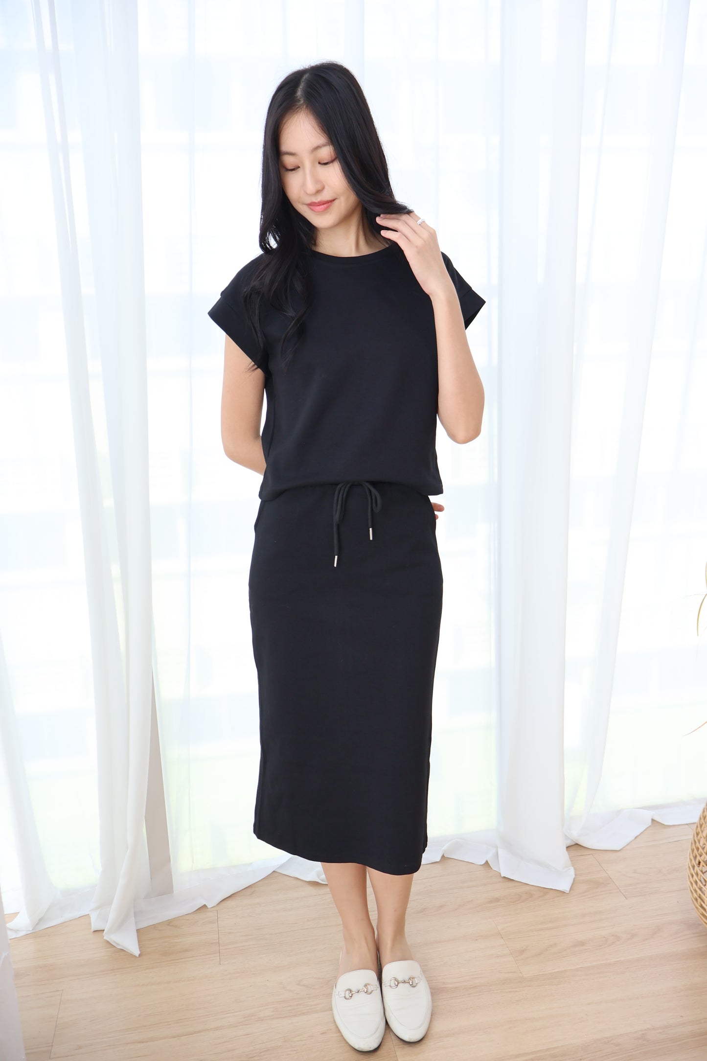 Ereve Cozy Lounge Co-Ords Set In Black